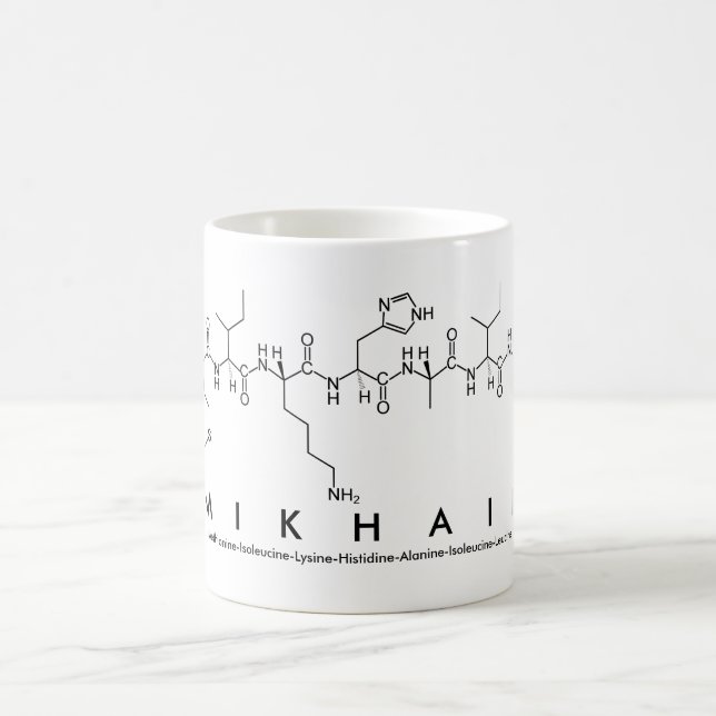 Mikhail peptide name mug (Center)