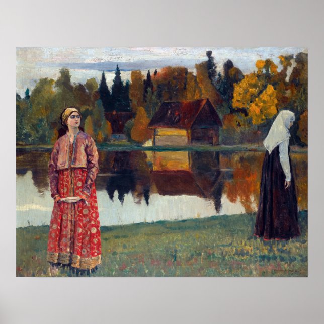 Mikhail Vasilievich Nesterov By the Lake Poster (Front)