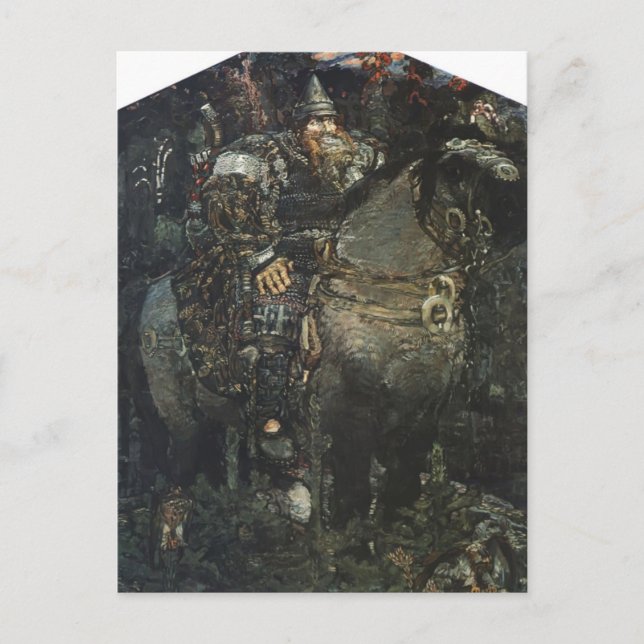 Mikhail Vrubel- Bogatyr Postcard (Front)