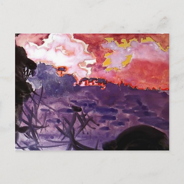 Mikhail Vrubel- Fantastic landscape Postcard (Front)