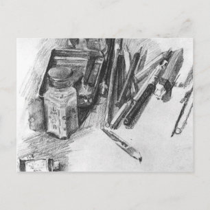 Mikhail Vrubel- Pencils Postcard