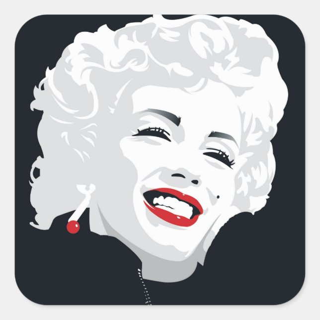 Miki Marilyn Square Sticker (Front)