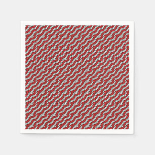Mikitez redwhite candycane Christmaspattern Napkin