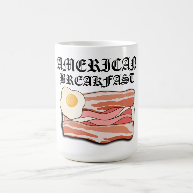 Mikitiez american breakfast bacon egg july picnic coffee mug (Center)