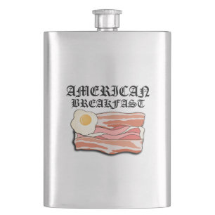 Mikitiez american breakfast bacon egg july picnic hip flask