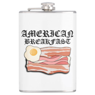 Mikitiez american breakfast bacon egg july picnic hip flask