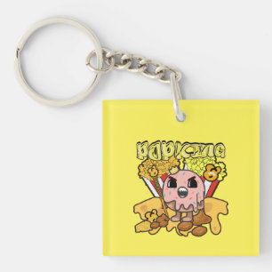 Mikitiez anime popcornking cheese caramel funny key ring