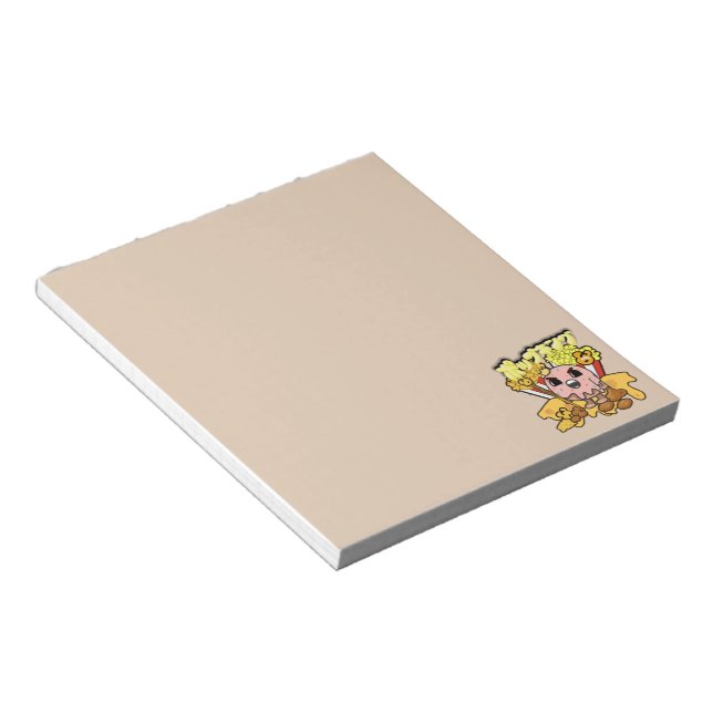 Mikitiez anime popcornking cheese caramel funny  notepad (Angled)