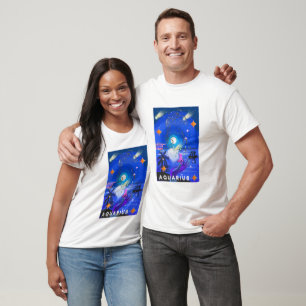 Mikitiez aquarius galaxy summer glow T-Shirt