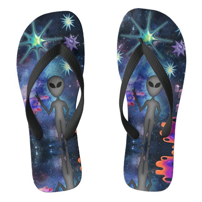 Mikitiez aquarius galaxy summer glow  thongs (Footbed)