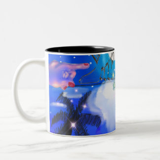 Mikitiez aquarius galaxy summer glow Two-Tone coffee mug