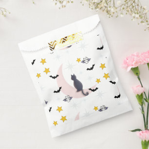 Mikitiez black cat bat halloween fall winter moon favour bag