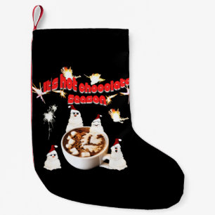 Mikitiez blackfriday snowman hotchocolate red small christmas stocking