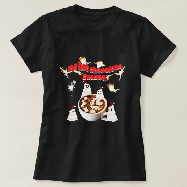 Mikitiez blackfriday snowman hotchocolate red T-Shirt (Design Front)