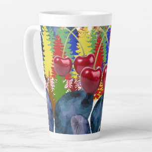 Mikitiez cheery vintage fall retro art latte mug