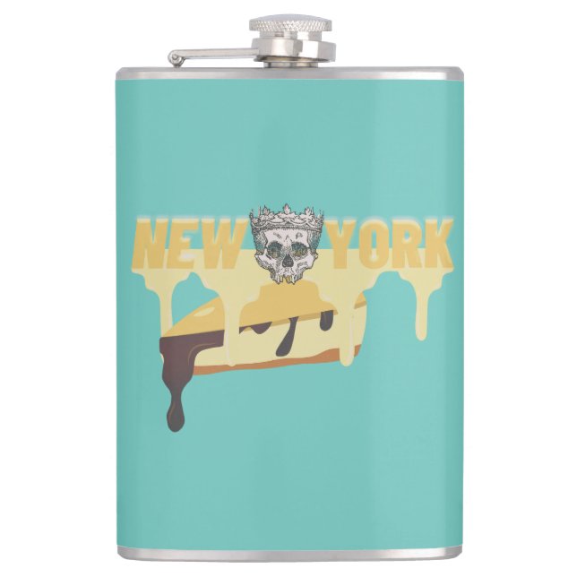 Mikitiez cheesecake blueberrycheese newyork hip flask (Front)