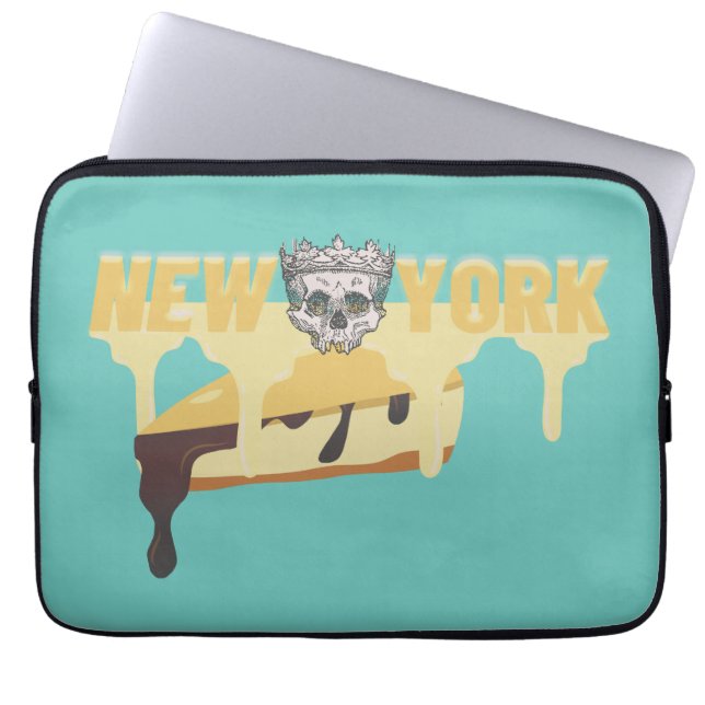 Mikitiez cheesecake blueberrycheese newyork laptop sleeve (Front)