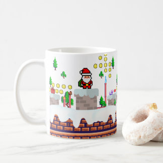 Mikitiez christmas santa snowboard crew penguin coffee mug