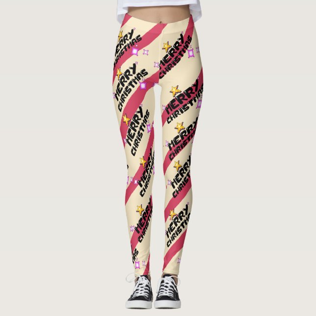 Mikitiez Christmasgame vintage dad elf santaclaus  Leggings (Front)