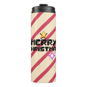 Mikitiez Christmasgame vintage dad elf santaclaus  Thermal Tumbler