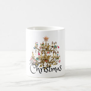 Mikitiez classicwhitechristmas light jollyholly coffee mug