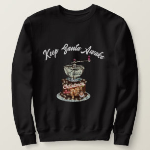 Mikitiez coffee christmas quote cute caffeine sweatshirt