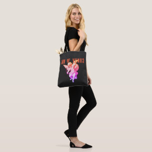 Mikitiez cupid valentine angle rainbow love venus tote bag