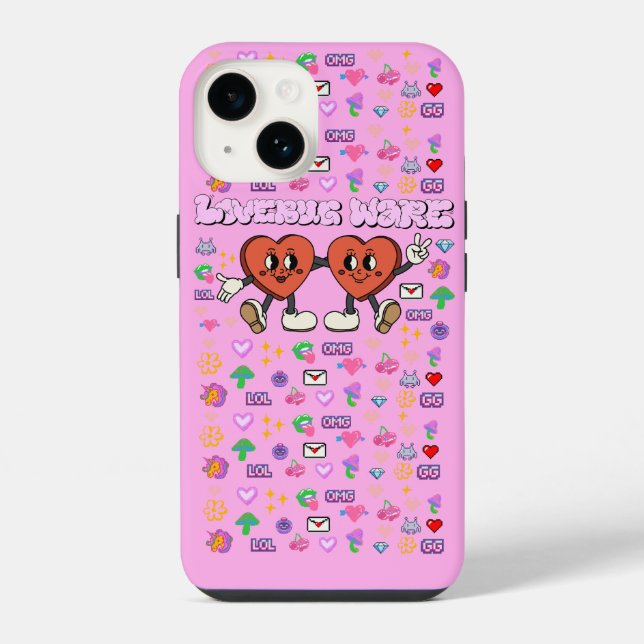 Mikitiez custom valentine funny lovebug software iPhone case (Back)