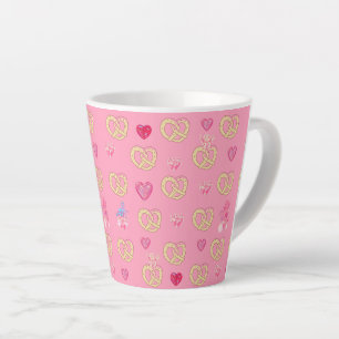 Mikitiez cute pretzel bread cozy valentine pastry latte mug