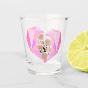 Mikitiez dreamer skull tatto rainbow rose beach shot glass