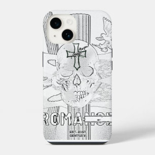 Mikitiez dreamer skull tatto rainbow rose rock iPhone 14 case