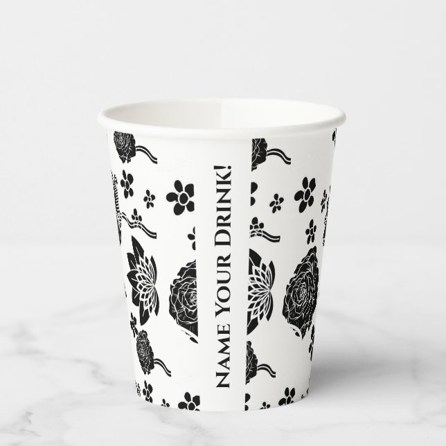Mikitiez earthday nature selflove rose flower paper cups (Left)
