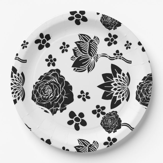 Mikitiez earthday nature selflove rose flower paper plate (Front)