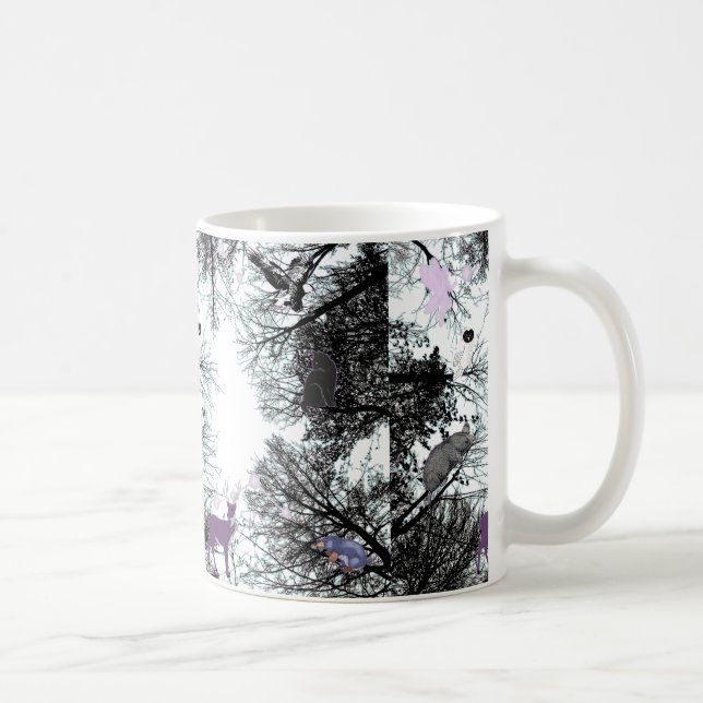 Mikitiez fairy magical tree forest owl mole coffee mug (Right)