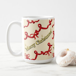 Mikitiez gothmas ribbon redwhite candycane x'mas coffee mug