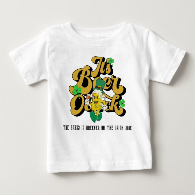 Mikitiez green lucky Saint Patrick's Day irishbeer Baby T-Shirt (Front)