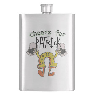 Mikitiez green mint lucky blackcat saintpatrick hip flask