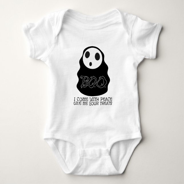Mikitiez groovy ghouls bat night holiday halloween baby bodysuit (Front)