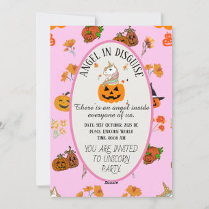 Mikitiez halloween unicorn spooky october fall holiday card