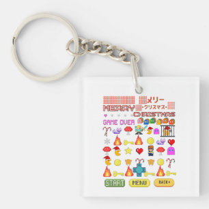 Mikitiez holiday christmas videogame cutepenguin key ring