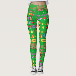 Mikitiez holiday season christmas turkey dining leggings