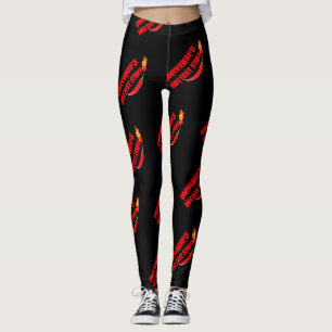 Mikitiez hot spicy fier red chilly leggings