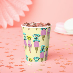 Mikitiez icecream party favourtie summer paper cups