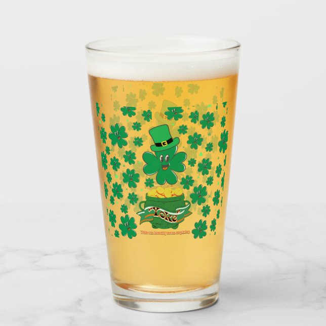 Mikitiez irish clover green Laminated Placemat Glass (Front Filled)