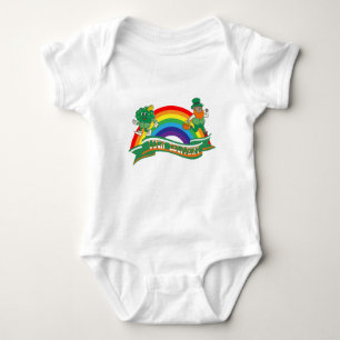 Mikitiez irish clover green st.patrick'sday lucky baby bodysuit