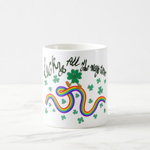 Mikitiez irish clover green st.patrick'sday lucky coffee mug