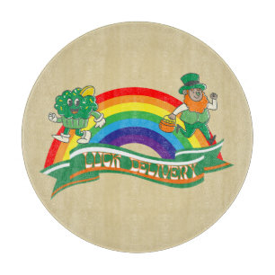 Mikitiez irish clover green st.patrick'sday lucky  cutting board