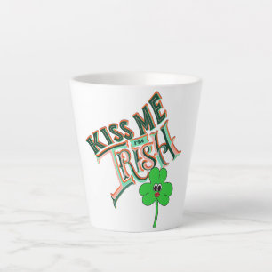 Mikitiez irish clover green st.patrick'sday lucky latte mug
