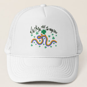 Mikitiez irish clover green st.patrick'sday lucky trucker hat