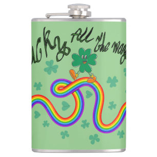 Mikitiez irish clover green Wrapped Flask